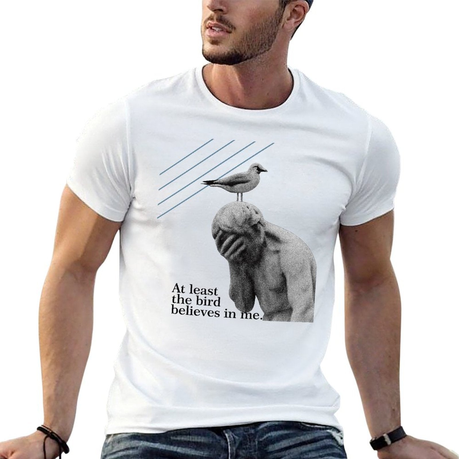 at least the bird believes in me grathic tee