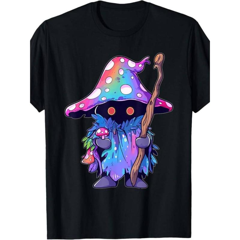 Mystical Mushroom Wizard Graphic Tee