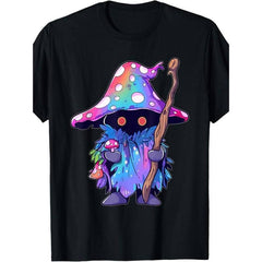 Mystical Mushroom Wizard Graphic Tee
