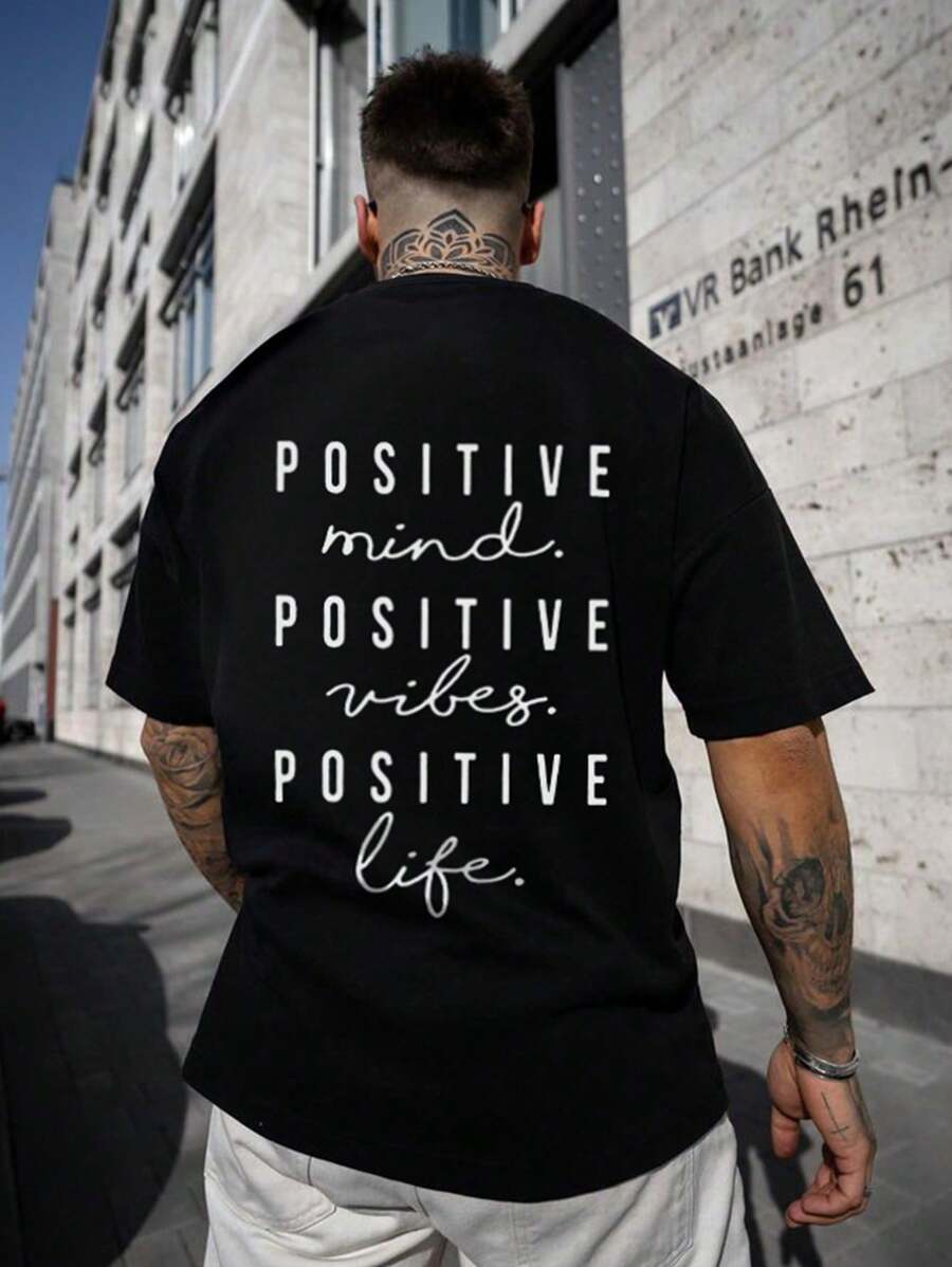 Men Letter Graphic Tee