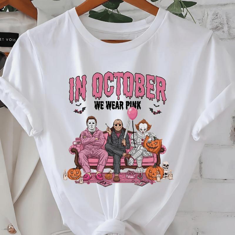 Halloween Ghosts Pumpkins Candy Design Graphic T-Shirt