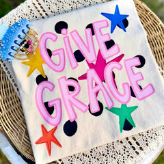 Give Grace Shirt, Christian Graphic Tee, Faith Shirt Women, Cute Church Shirt, Inspirational Tee Christian Apparel Gift For Her Vacation Outfit Women