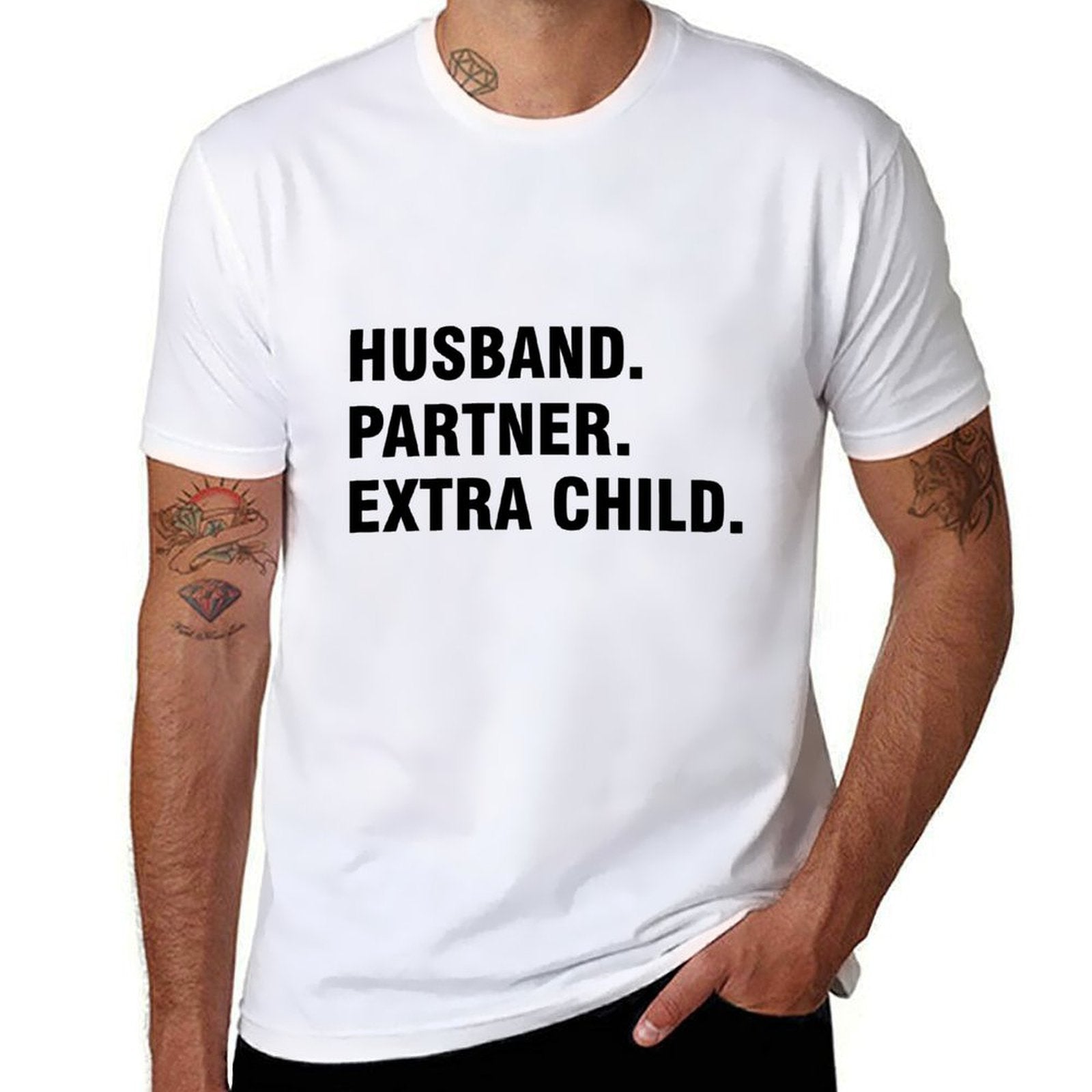 Graphic tee [Husband.Partner.Extra Child] funny t-shirt Unisex