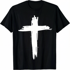 Christianity Jesus Christ Cross Saved Christian Faith Religious Slogan Men's Tee