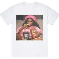 Funny Creepy Black Doll Girl Meme T-Shirt - Viral Reaction Graphic Tee, Y2K Aesthetic Unisex Casual Top