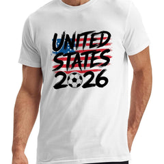 United States 2026 Soccer T-Shirt - USA Flag Graphic Tee for Fans, Unisex Patriotic Casual Top