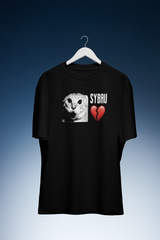 DIYANYONE Cats Meme T-Shirt: SYBAU Broken Heart