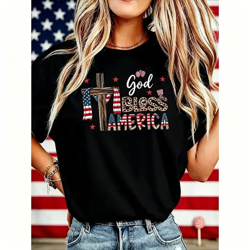 God Bless America Women T-shirt 250 Years America Anniversary USA 250th Birthday Gift Shirt Unisex Crew neck T-shirt for Men And Women