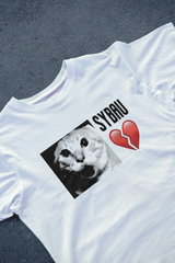 DIYANYONE Cats Meme T-Shirt: SYBAU Broken Heart