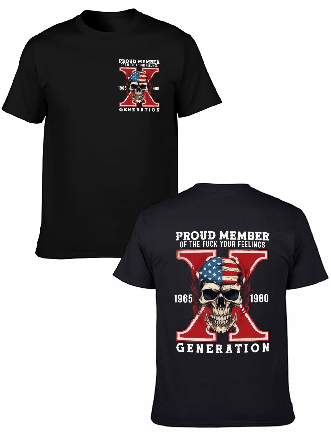Generation X New Version Two Side Graphic T-Shirt