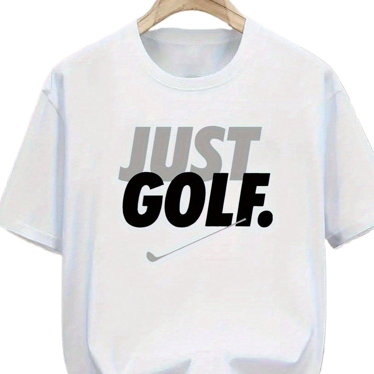 Golf Graphic T-Shirt - Summer Casual Tee With Bold "JUST GOLF" Print funny shirt graphic tee