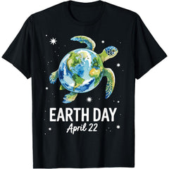 Earth Day 2026 Sea Turtle Teacher Student Save Planet Graphic Unisex Tee