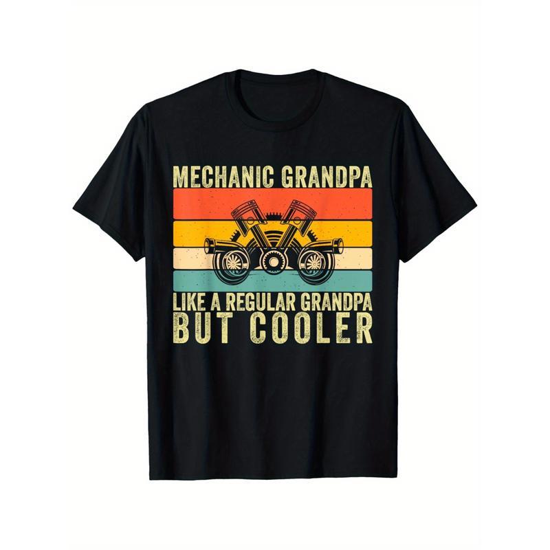 Mechanic Grandpa Design T-Shirt