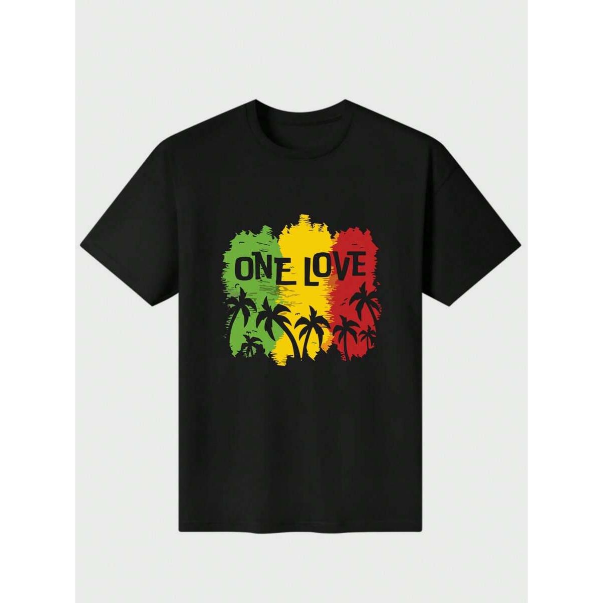 One Love Retro Sunset Jamaica Vacation T-Shirt