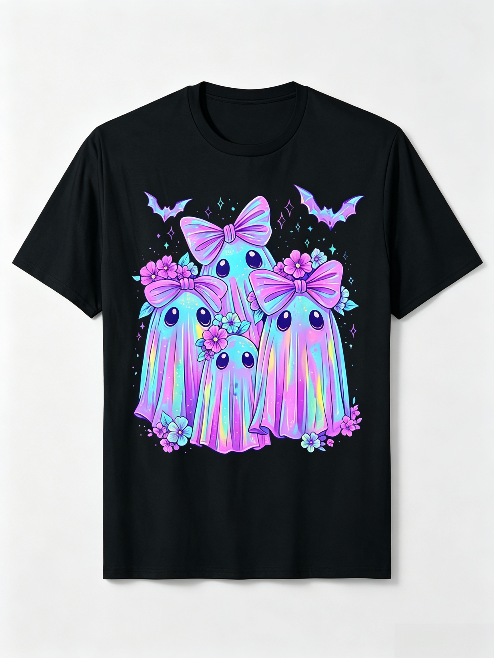 Halloween Ghost T-Shirt Cute Spooky Season Tee Family Matching Group Top