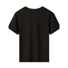 Black Oversized Plus Size Whatever Cursive Print Crew Neck Short Sleeve Tee