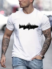 European and American Fashion Forest Tree Outdoor Men's T-Shirt