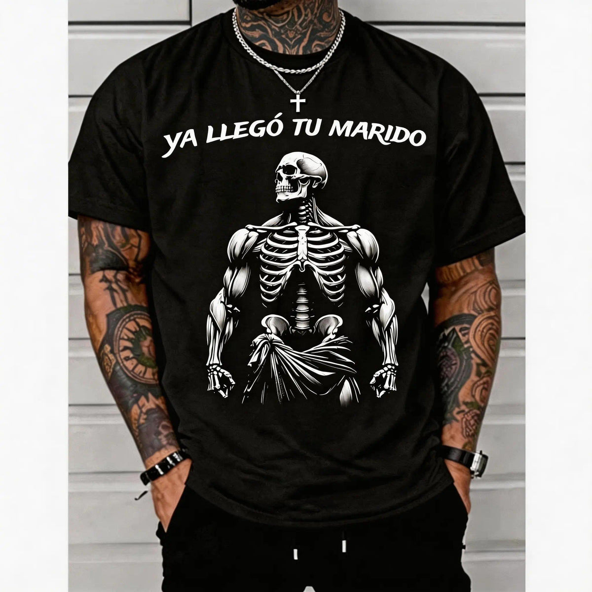 Funny Mexican Spanish T-Shirt - Calacas Chidas Sarcastic Saying Graphic Tee, Unisex Gym & Casual Casual Top