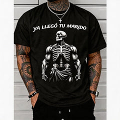 Funny Mexican Spanish T-Shirt - Calacas Chidas Sarcastic Saying Graphic Tee, Unisex Gym & Casual Casual Top
