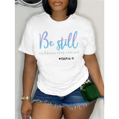 “Be Still and Know That I Am God” Christian Inspirational Graphic T-Shirt - Psalm 46:10 Bible Verse Graphic Tee, Unisex Faith Gift