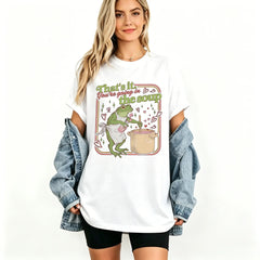 That's It You're Going in the Soup Shirt, Frog Make Love Potion For Valentine T-shirt, Meme Shirts, Weirdcore Sarcastic Tee Casual Round Neck Top Seamless Fabric Smooth