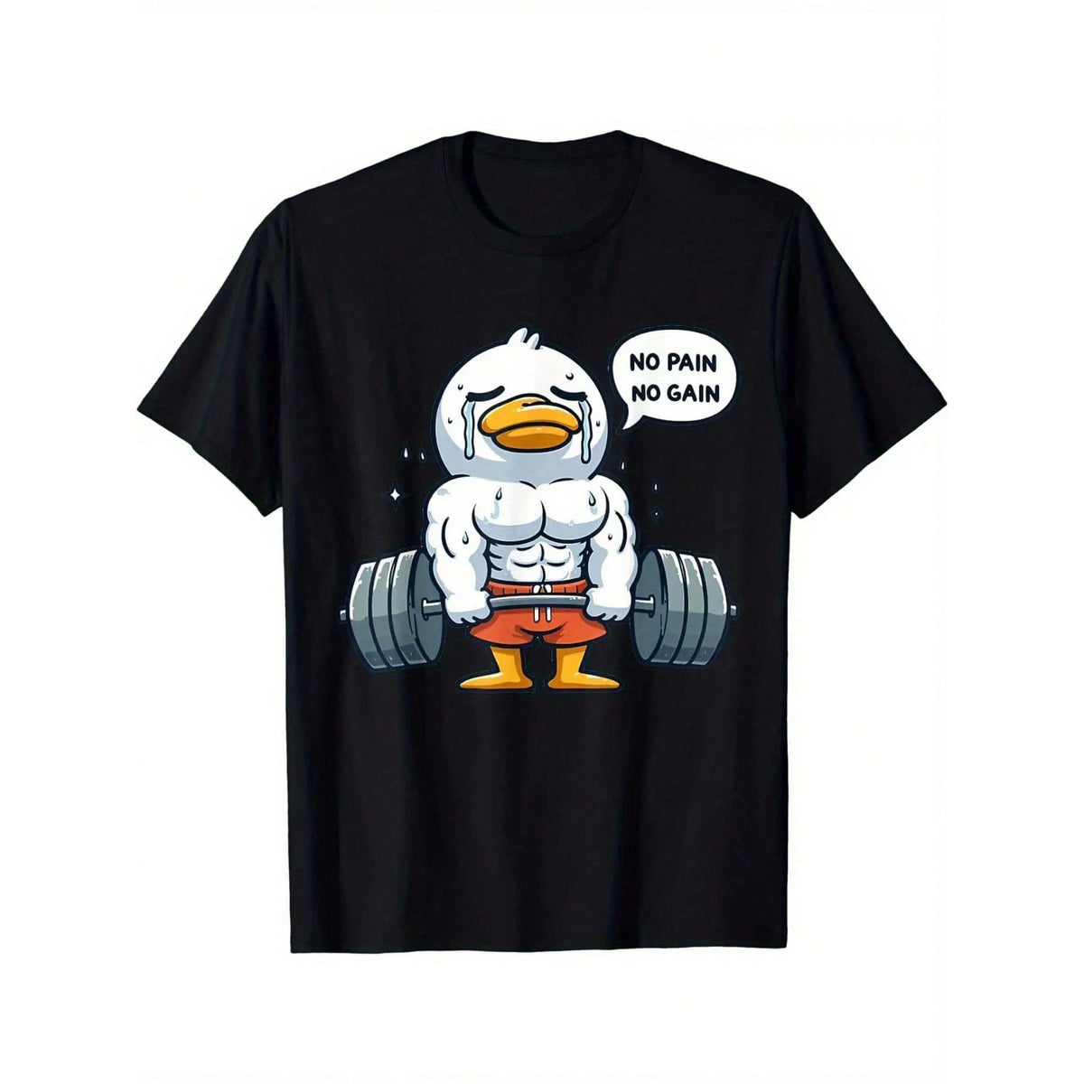 Funny Duck Gym Workout No Pain No Gain T-Shirt