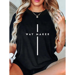 100% Cotton Way Maker Jesus Cross Christian Faith Men Women Gifts T-Shirt