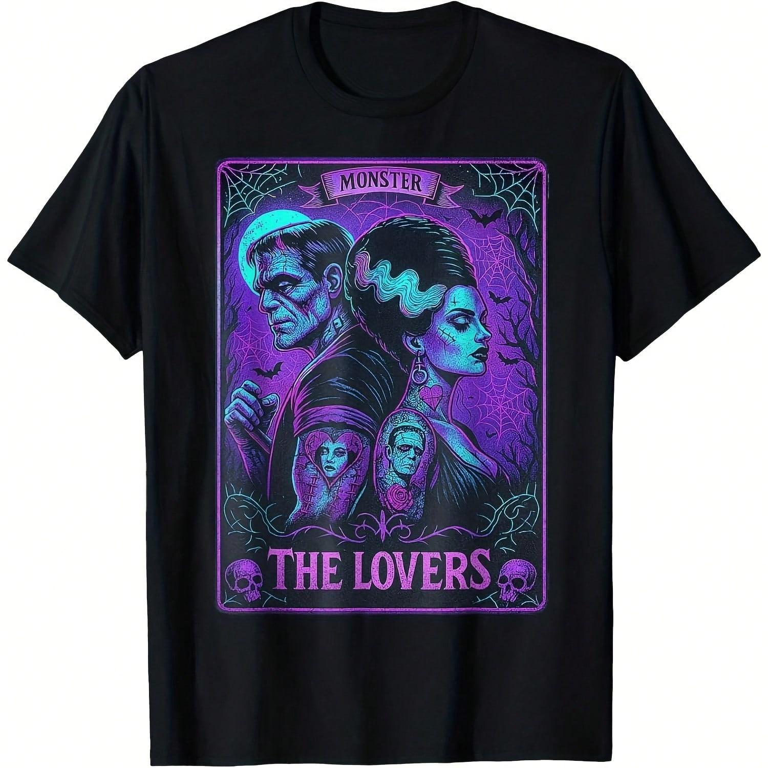 The Monster And Bride The Lovers Tarot Card T-Shirt