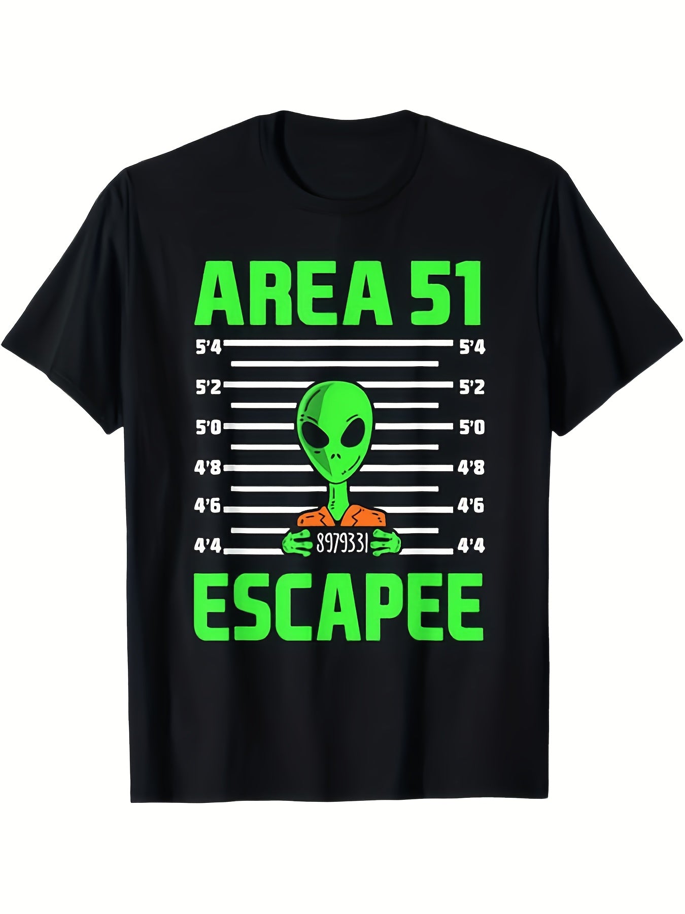 Area 51 Alien UFO Conspiracy Theory T-Shirt for Men Women, Funny Suitable for Halloween & Themed Costume Short Sleeve T-Shirt, Casual Crew Neck Top for Halloween Gift