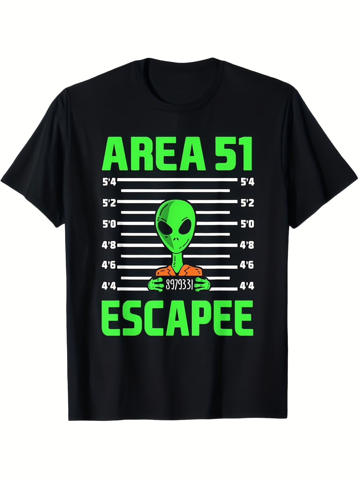 Area 51 Alien UFO Conspiracy Theory T-Shirt for Men Women, Funny Suitable for Halloween & Themed Costume Short Sleeve T-Shirt, Casual Crew Neck Top for Halloween Gift