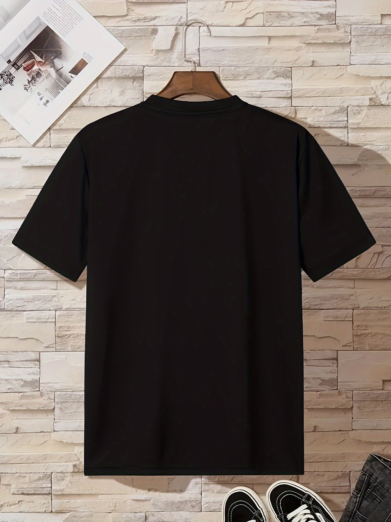 Men's Stylish " I Love My Wife" Creative Print T-Shirt, Crew Neck Short Sleeve, Casual Tee, Versatile Top For Spring And Summer