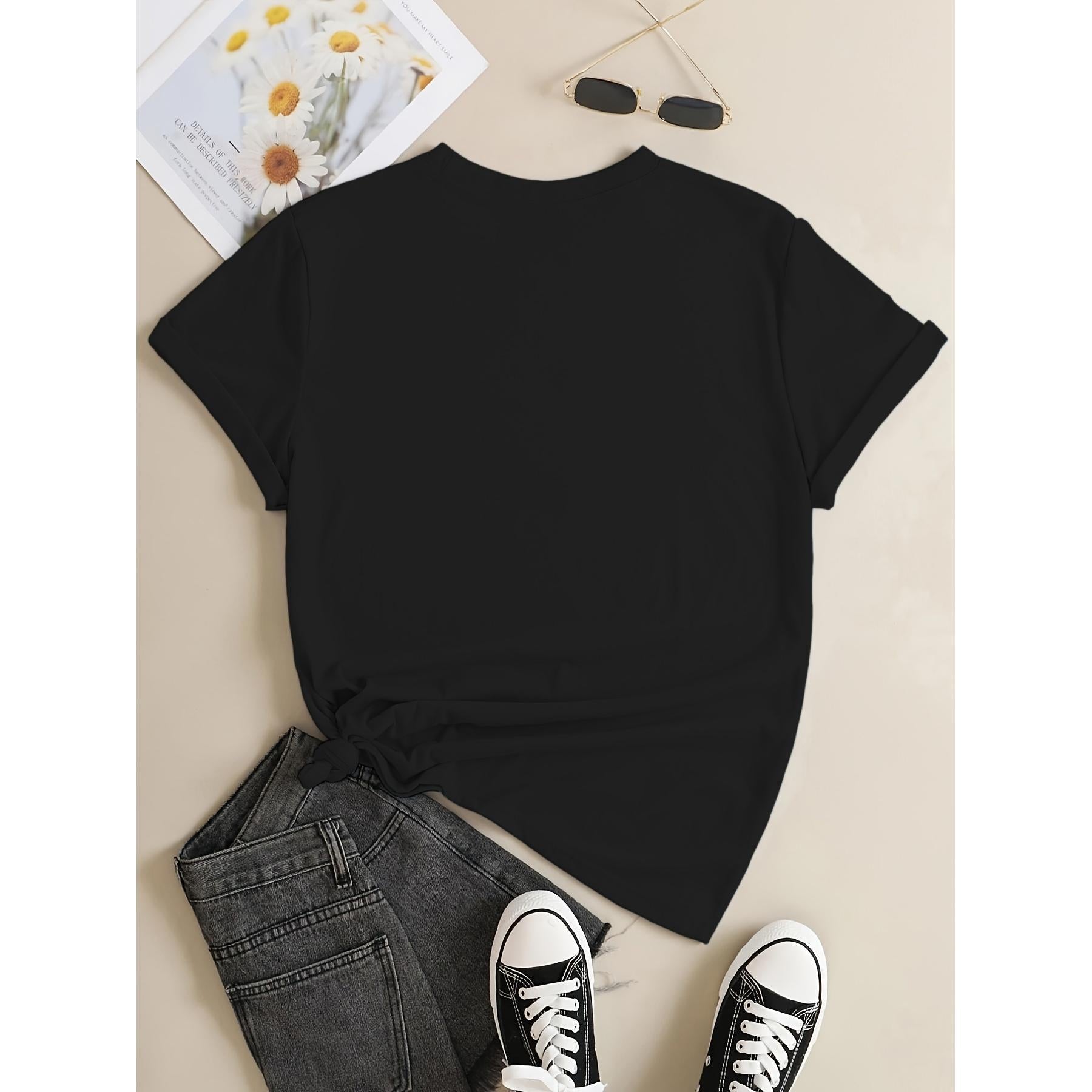 Teacher Appreciation Graphic T‑Shirt for Women, Casual Crewneck Short Sleeve Tee, Cute Pencil Apple School Art Print Everyday Tops
