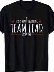 Transformational Leadership Quotes & Team Lead Appreciation T-Shirt - Unisex Retro Style Cotton Shirt with Motivational Manager Gift, Comfortable Breathable Casual Wear for Birthdays