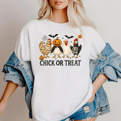 Chick or Treat Funny Chicken Halloween T-Shirt