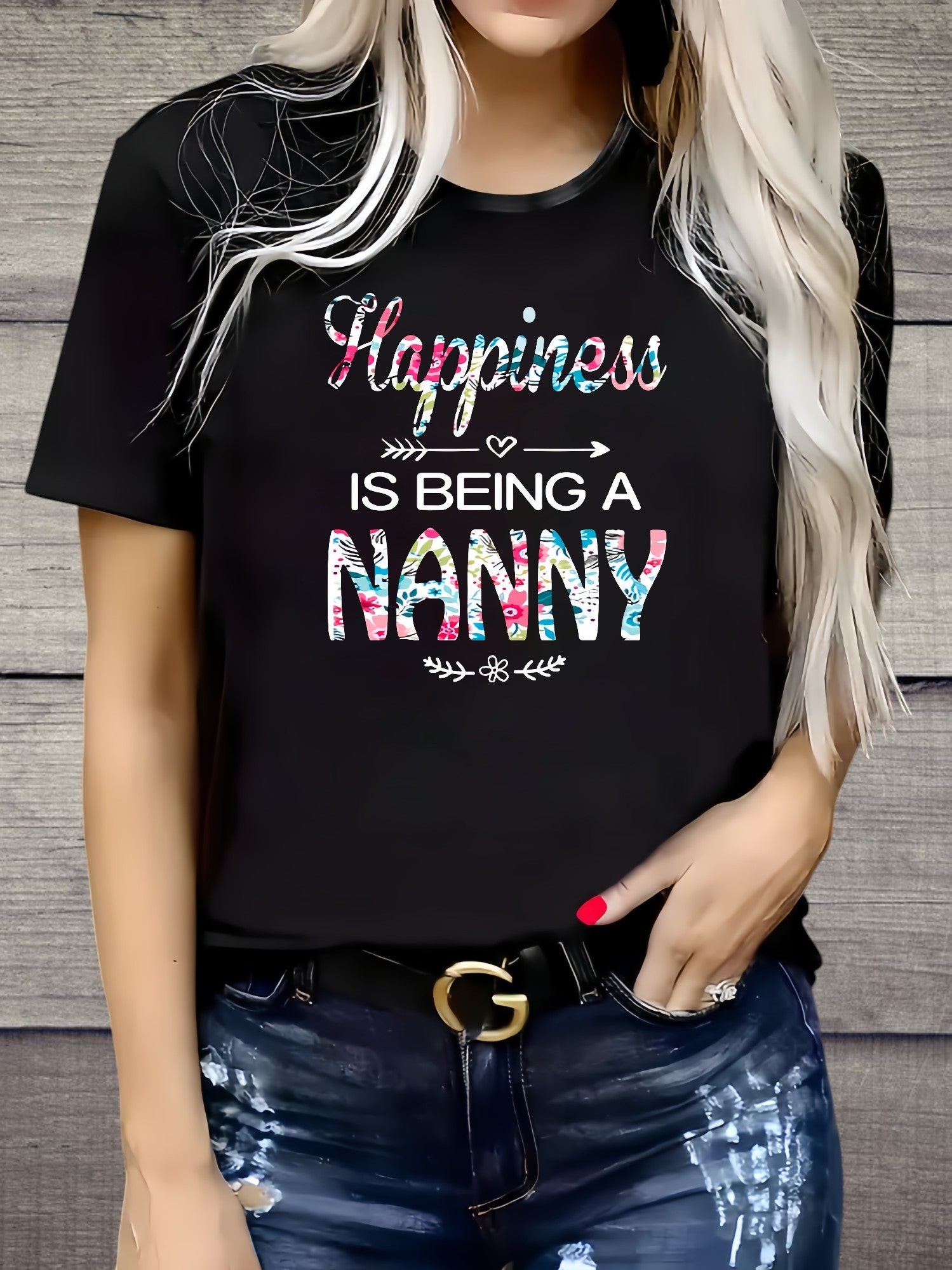 Fashionable Summer Trend, Mother's Day Women's Letter Print Plus-Size Casual Crew Neck Short Sleeve T-Shirt, Spring and Summer Comfortable Printed Plus-Size Casual Women's T-Shirt,