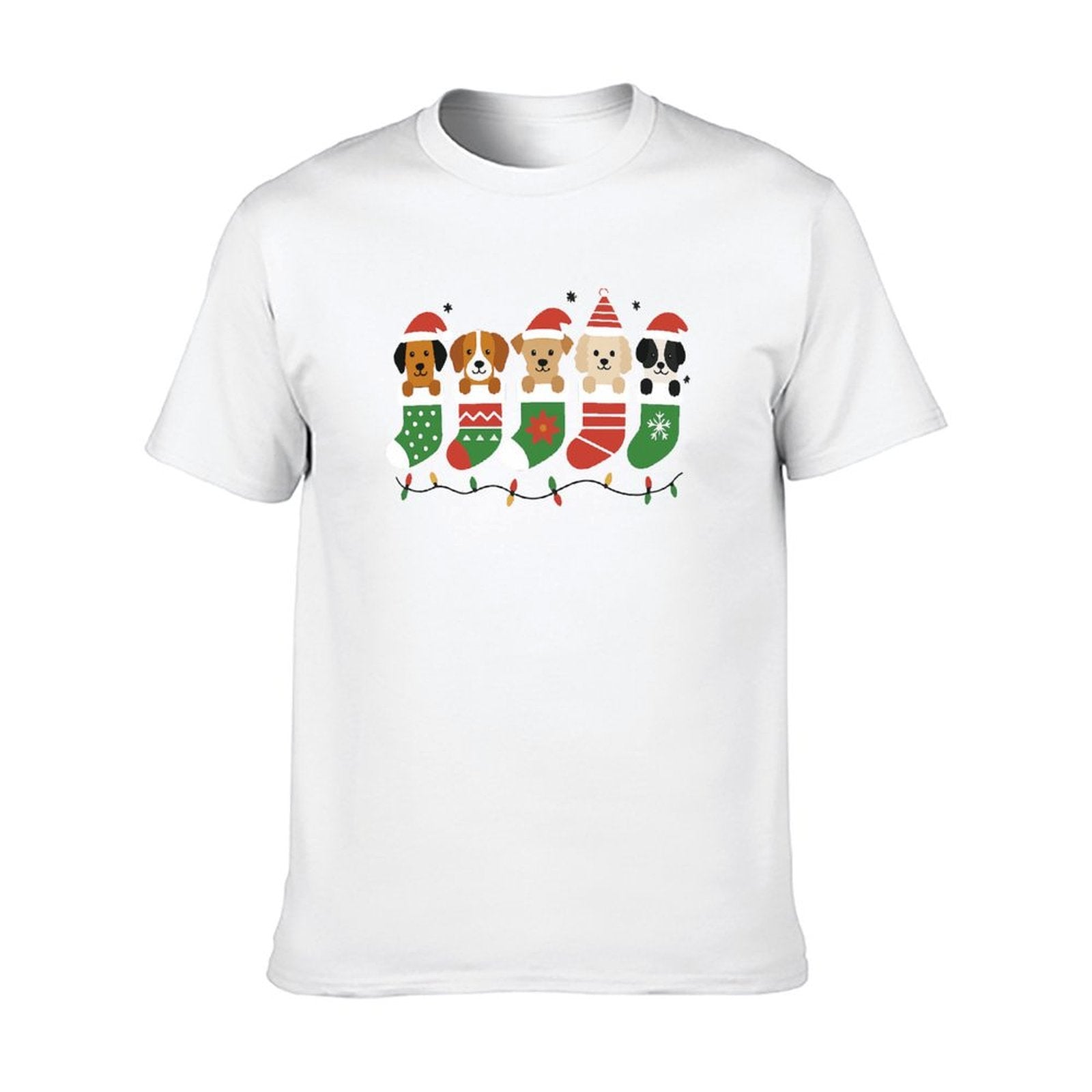 Graphic tee [cute dogs in socks] funny t-shirt Unisex gift idea holiday vibe Xmas gift