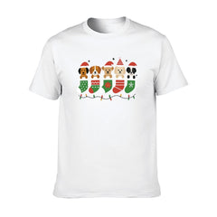 Graphic tee [cute dogs in socks] funny t-shirt Unisex gift idea holiday vibe Xmas gift