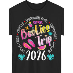 Best Friends Trip 2026 Matching Group Vacation T-Shirt Souvenir Girls Trip Crew Squad Summer Holiday Tee Unisex Casual Top Soft Cotton Crew Neck