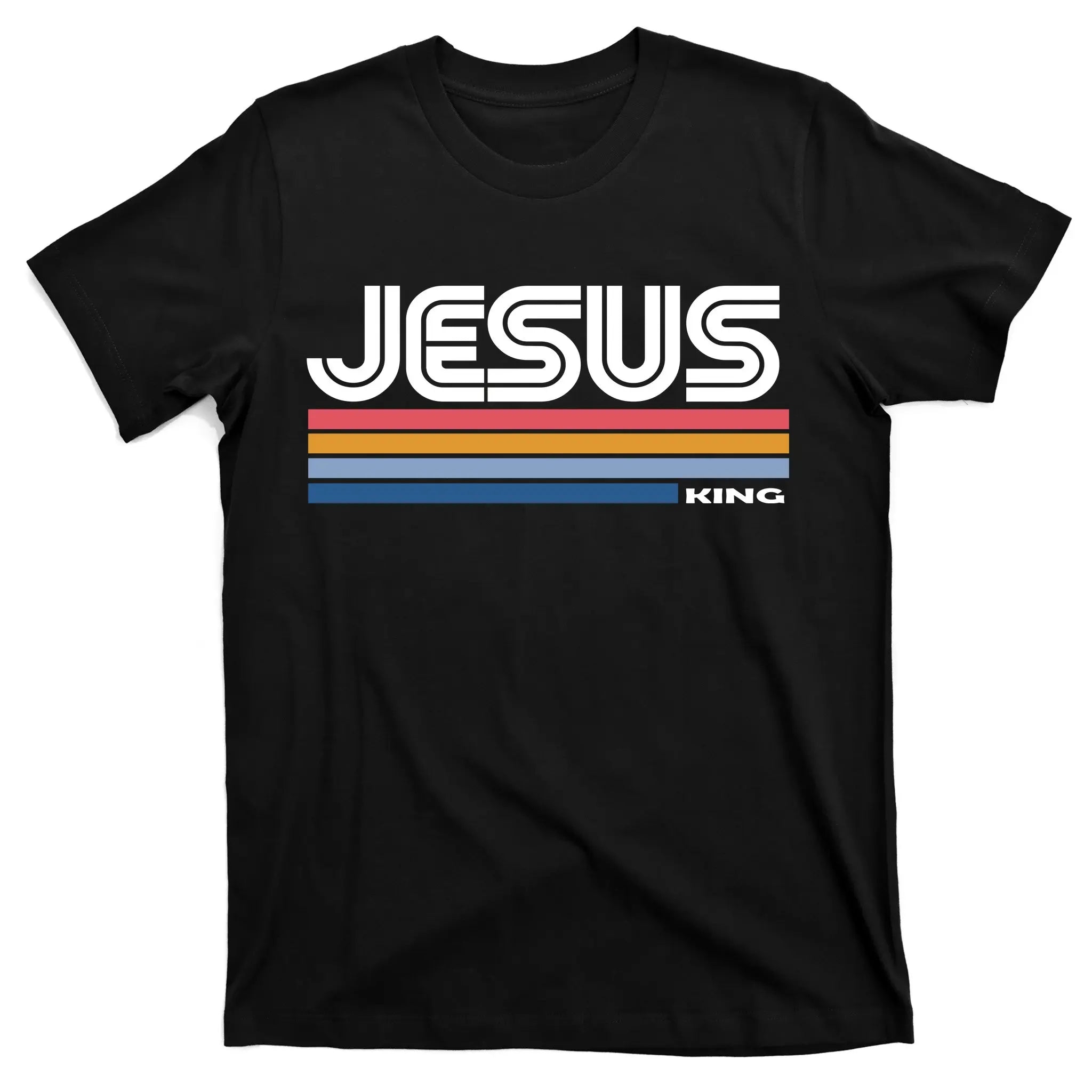Retro Jesus King T-Shirt Cotton Menswear Crew Neck Short Sleeve Casual Tee Men Clothing Jesus Shirts