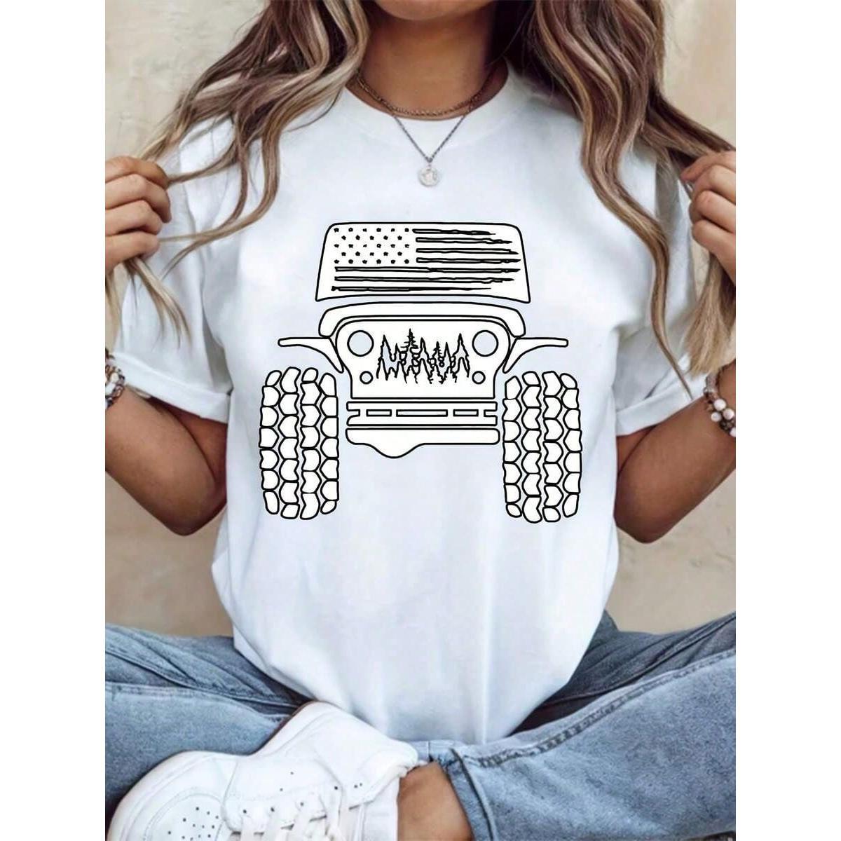 Print Shirt Cotton T-Shirt Soft, Breathable, Comfort-Fit Crew Neck Tee, Printed Quality