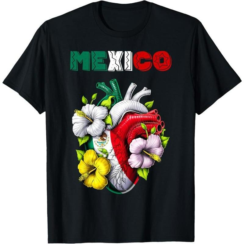 Mexico Mexican Flag Mexican Heritage Proud Graphic T-Shirt