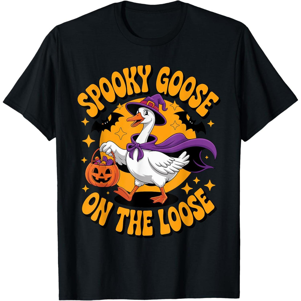 Spooky Goose On The Loose Halloween Goose T-Shirt