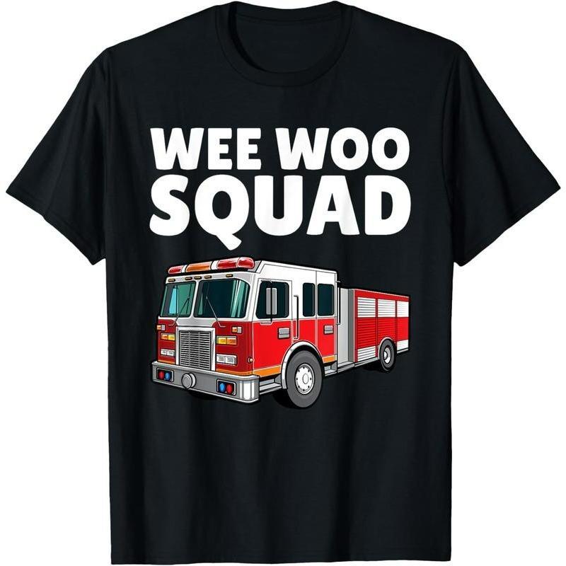 Funny Firefighter Art Fire Truck Fireman T-Shirt