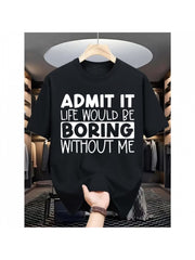 Korean-style American Street Fashion Men's Short-sleeve Printed T-shirt, Breathable Fabric for Comfortable Wear