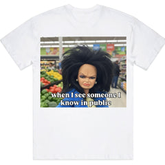 When I See Someone I Know In Public Funny Introvert T-Shirt - Social Anxiety Meme Graphic Tee, Unisex Casual Top