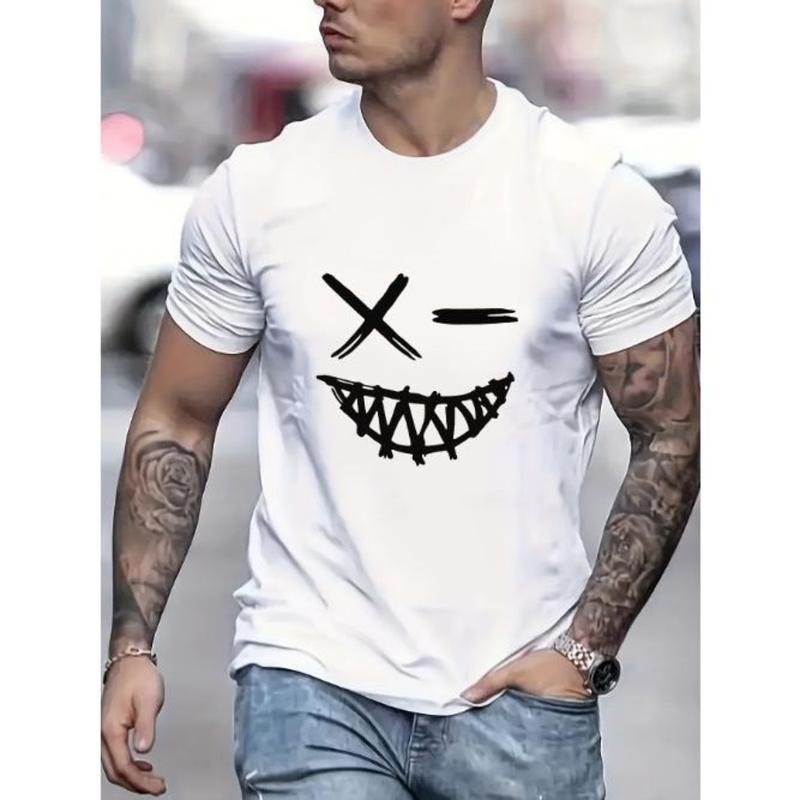 Evil Smiling Face Pattern T-shirt