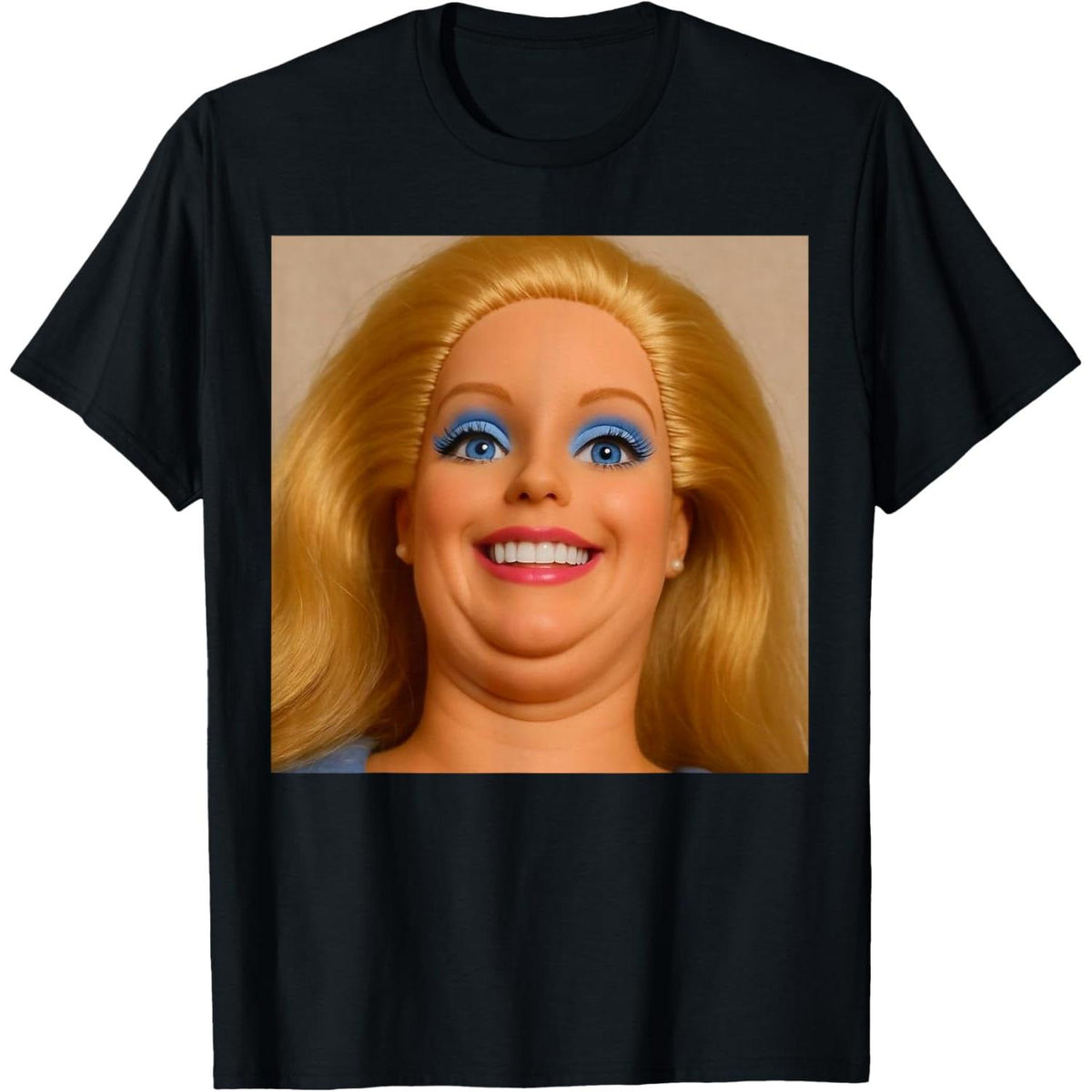 Funny Doll Face Meme Expression Hilarious Sarcastic Gen Z Humor T-Shirt Unisex Casual Top