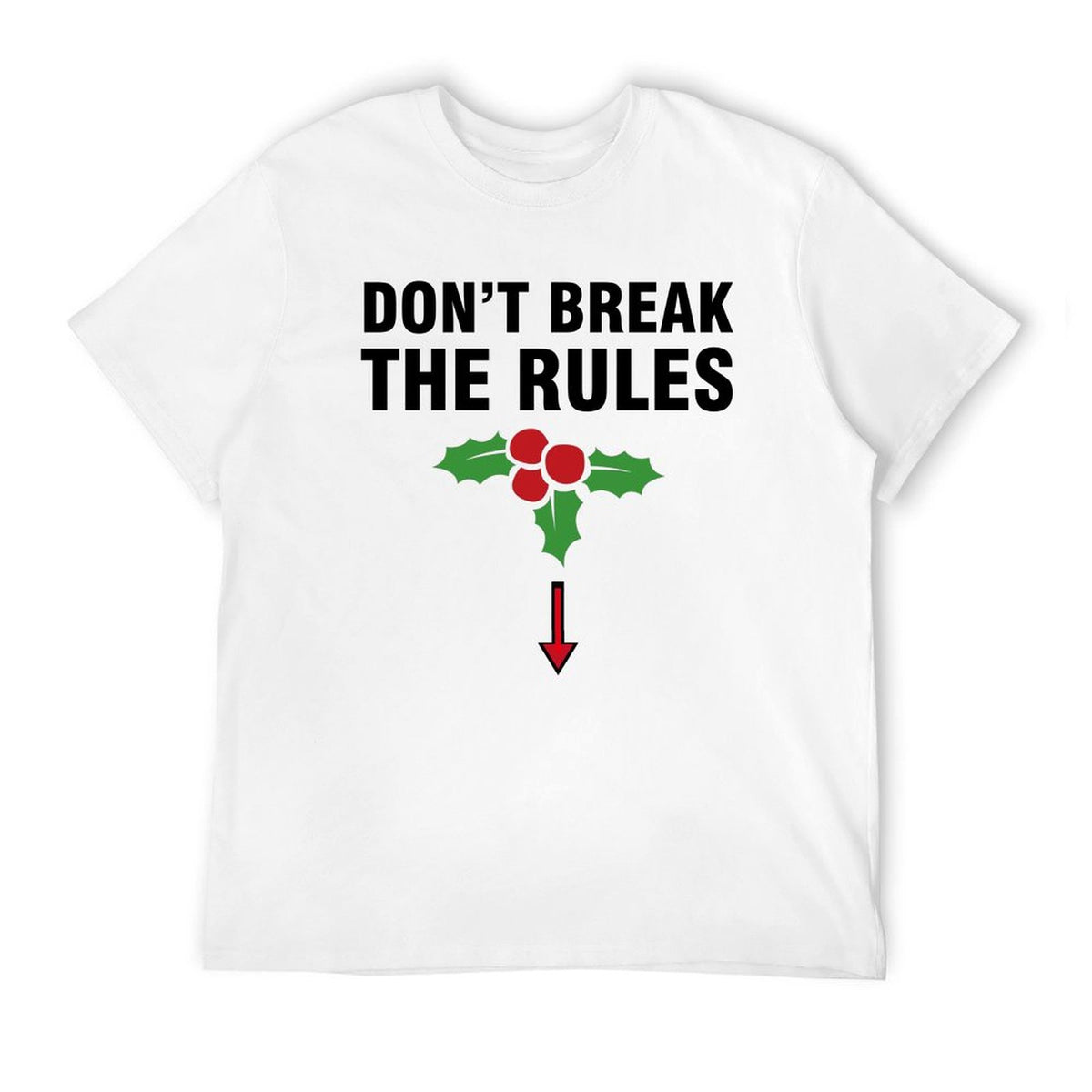 Graphic tee don't break the rules] funny t-shirt Unisex gift idea adult joke