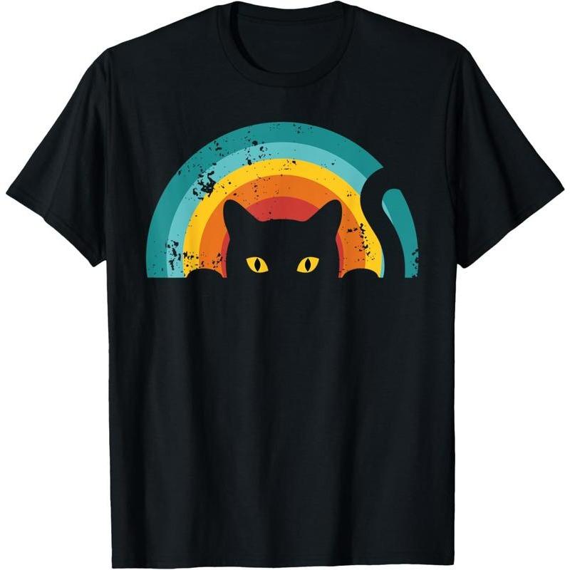 Vintage Style Cat Retro Distressed Cat T-Shirt