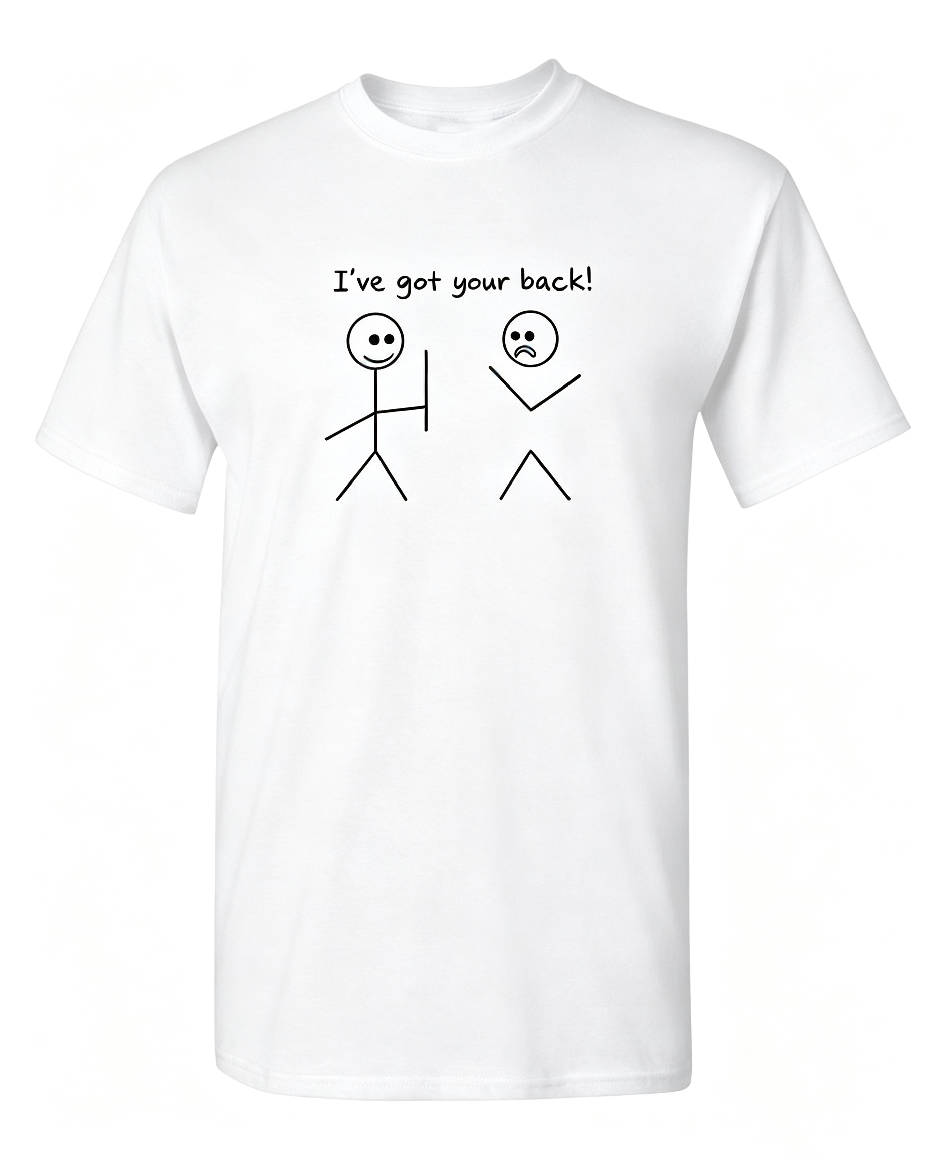 I've Got Your Back T Shirt Funny Graphic Novelty Tee for Men，Humorous Sarcastic Line Art Print Crew Neck Short Sleeve Casual Novelty Joke Tee